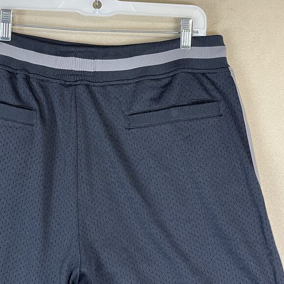 All City by Just‎ Don Short Mens XL Black Mesh Basketball Elastic Waist Lined - Picture 11 of 14